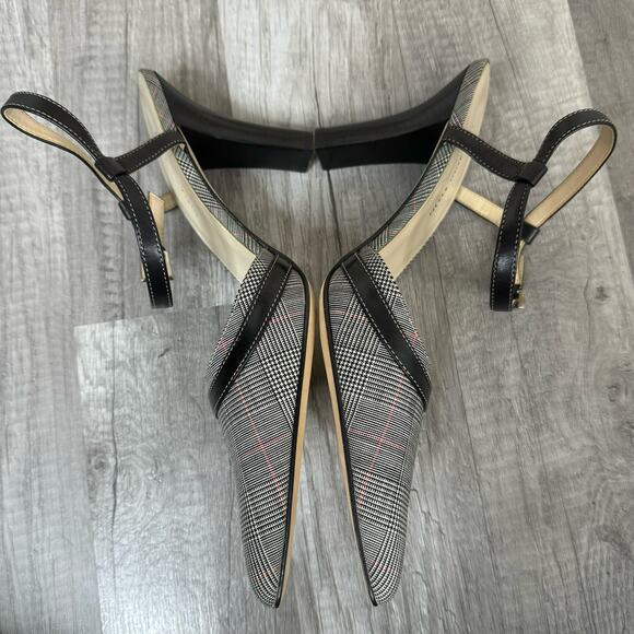 Anne Klein Plaid Houndstooth Point Toe Heels Pumps Size 8 - Picture 3 of 7